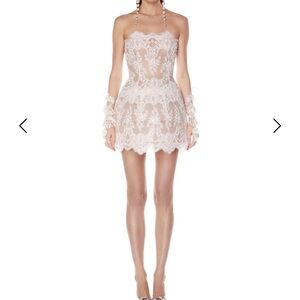 Bronx and Banco Paris Maraya Blanc Lace Mini Dress